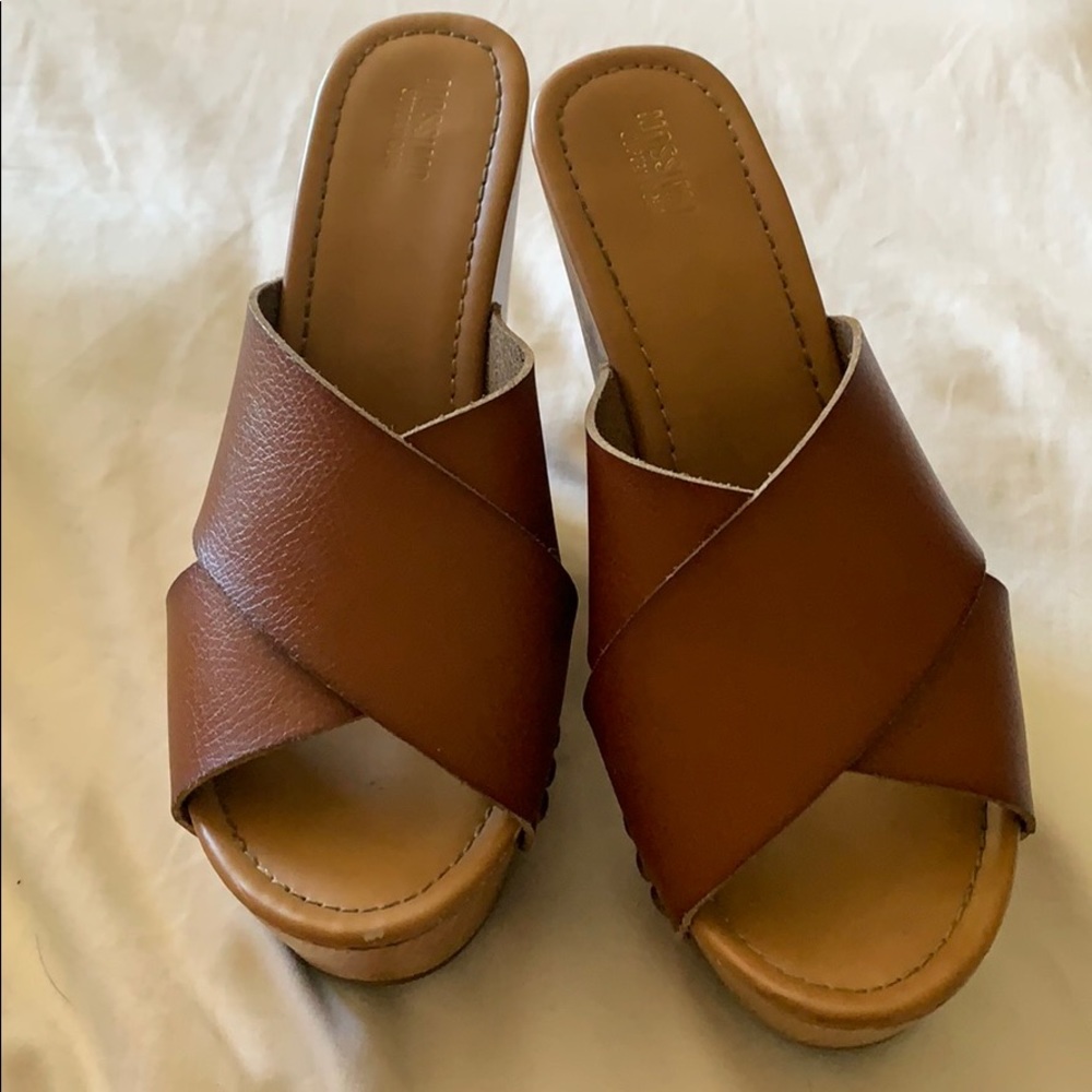 Mossimo Supply Co. Wooden Wedge Sandals